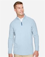 Devon & Jones DG480 - Men's CrownLux Performance® Clubhouse Micro-Stripe Quarter-Zip Pullover