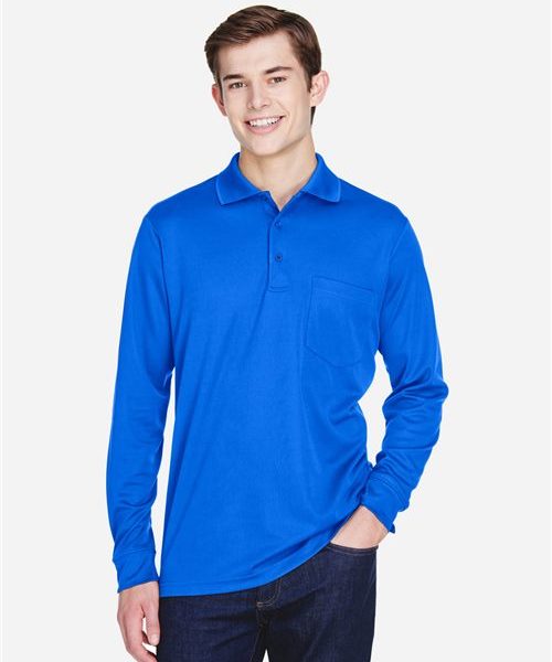 CORE365 88192P - Men's Pinnacle Performance Long Sleeve Piqué Polo with Pocket