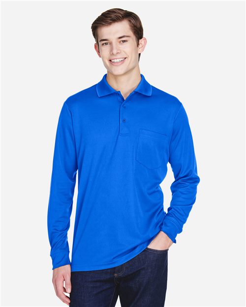 13186_fm CORE365 88192P - Men's Pinnacle Performance Long Sleeve Piqué Polo with Pocket - Image 1