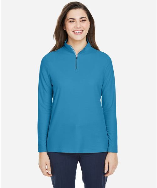 CORE365 CE405W - Women's Fusion ChromaSoft™ Pique Quarter-Zip Pullover
