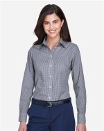 Devon & Jones D640W - Women's Crown Collection® Gingham Check Woven Dress Shirt