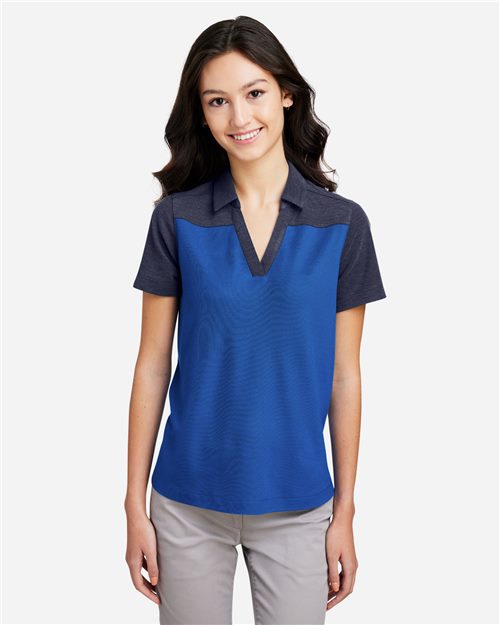 13245_fm CORE365 CE112CW - Women's Fusion ChromaSoft™ Colorblock Polo - Image 1