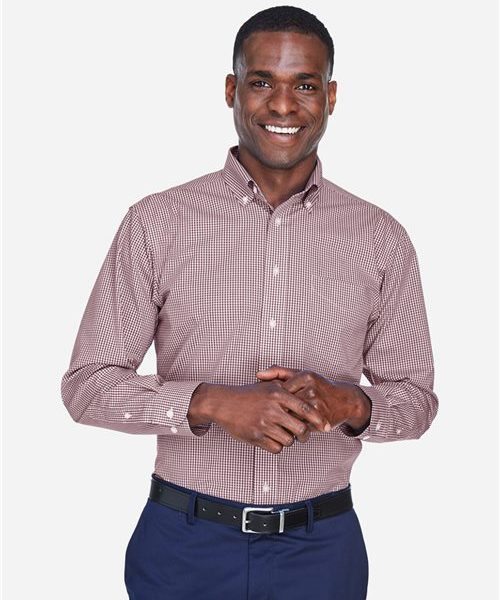 Devon & Jones D640 - Men's Crown Collection® Gingham Check Woven Dress Shirt