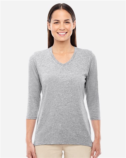 13256_fm Devon & Jones DP184W - Women's Perfect Fit™ Bracelet-Length V-Neck Top - Image 1
