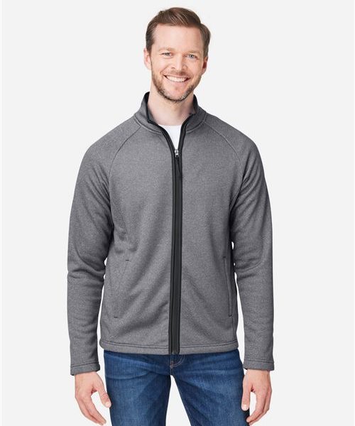 CORE365 CE72 - Men's Venture Heathered Stripe Full-Zip
