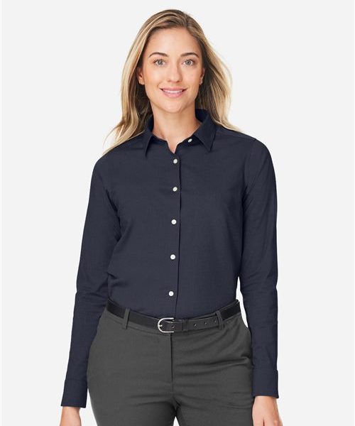 Devon & Jones DG505W - Women's CrownLux Performance® Spencer Poplin Dress Shirt