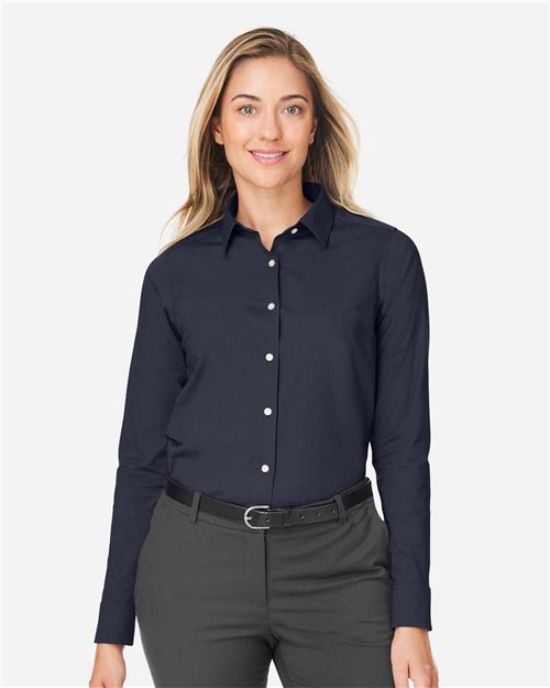 13275_fm Devon & Jones DG505W - Women's CrownLux Performance® Spencer Poplin Dress Shirt - Image 1