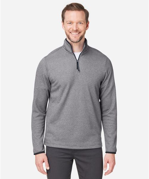 CORE365 CE73 - Men's Venture Heathered Stripe Quarter-Zip Pullover