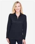 Devon & Jones DG20LW - Women's CrownLux Performance® Plaited Long Sleeve Polo