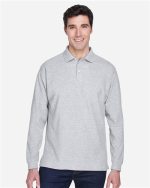 Devon & Jones D110 - Men's Pima Piqué Long Sleeve Polo
