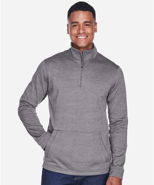 Devon & Jones DG798 - Men's Newbury Mélange Fleece Quarter-Zip Pullover