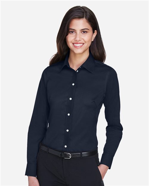 13313_fm Devon & Jones DG530W - Women's Crown Collection® Solid Stretch Twill Woven Dress Shirt - Image 1