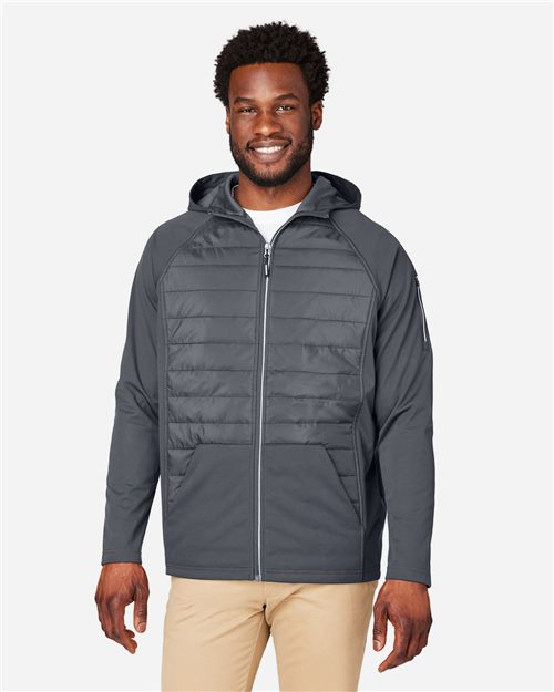 13315_fm CORE365 CE808 - Unisex Techno Lite Hybrid Hooded Jacket - Image 1