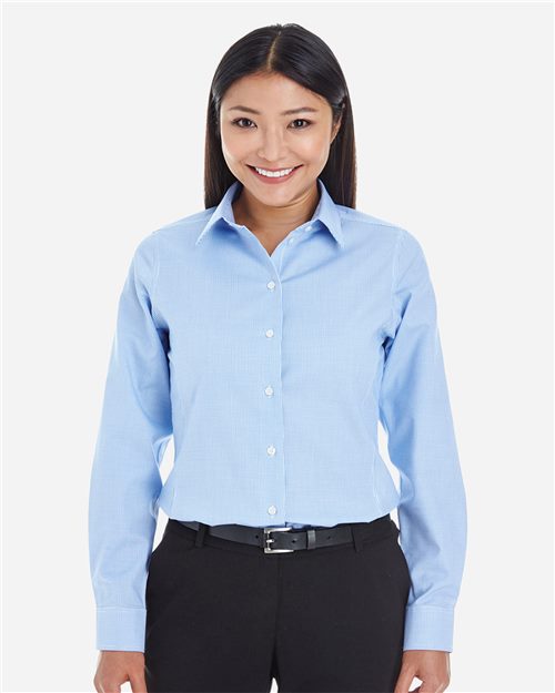 13353_fm Devon & Jones DG532W - Women's Crown Collection® Royal Dobby Woven Dress Shirt - Image 1