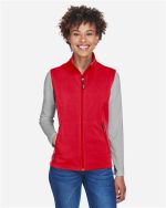 CORE365 CE701W - Women's Cruise Two-Layer Fleece Bonded Soft Shell Vest