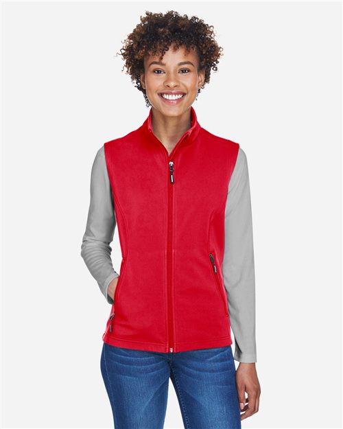 13386_fm CORE365 CE701W - Women's Cruise Two-Layer Fleece Bonded Soft Shell Vest - Image 1