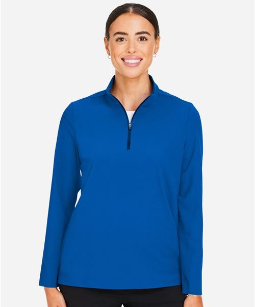 Devon & Jones DG410W - Women's CrownLux Performance® Windsor Welded Quarter-Zip Pullover