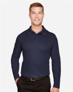 Devon & Jones DG20LT - Men's Tall CrownLux Performance® Plaited Long Sleeve Polo