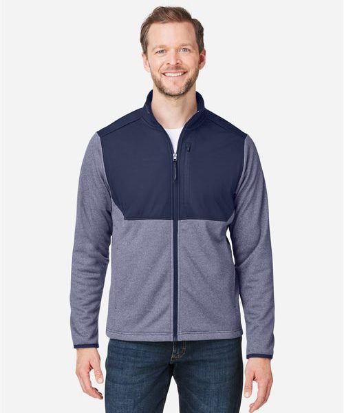 CORE365 CE74 - Men's Venture Heathered Stripe Hybrid Jacket