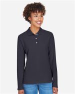 Devon & Jones D110W - Women's Pima Piqué Long Sleeve Polo