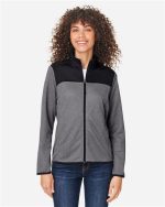 CORE365 CE74W - Women's Venture Heathered Stripe Hybrid Jacket