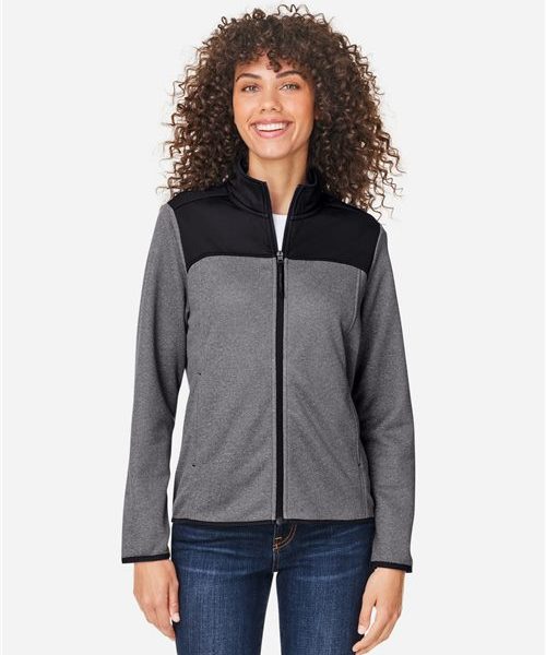 CORE365 CE74W - Women's Venture Heathered Stripe Hybrid Jacket