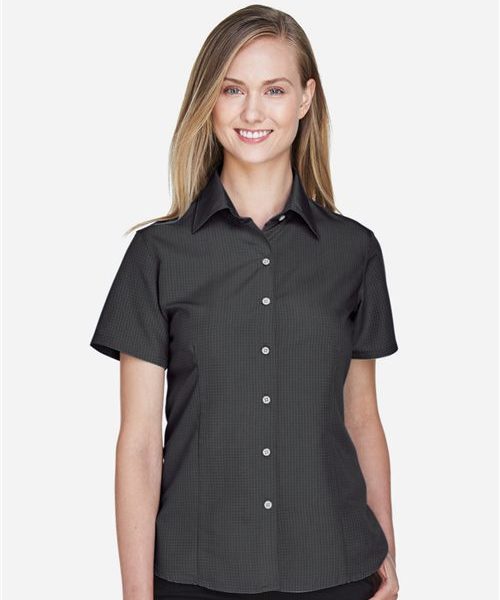 Harriton M560W - Women's Barbados Textured Camp Shirt