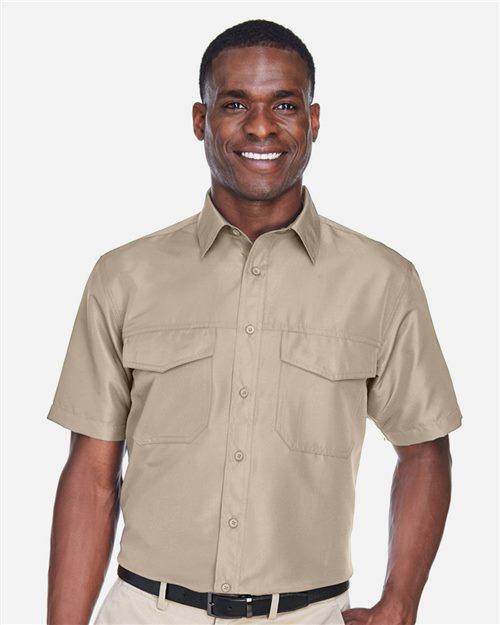 13873_fm Harriton M580 - Men's Key West Short Sleeve Performance Staff Shirt - Image 1