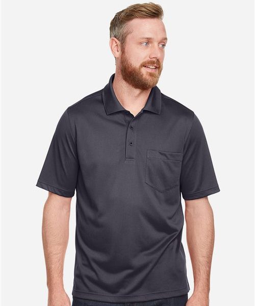 Harriton M348P - Men's Advantage Snag Protection Plus IL Pocket Polo