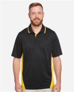Harriton M386 - Men's Flash Snag Protection Plus IL Colorblock Polo