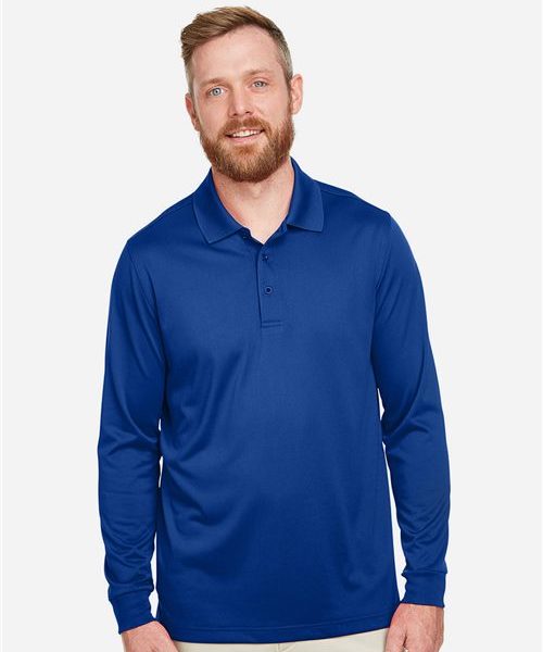 Harriton M348L - Men's Advantage Snag Protection Plus IL Long Sleeve Polo