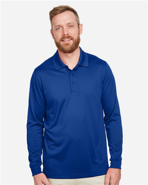 13907_fm Harriton M348L - Men's Advantage Snag Protection Plus IL Long Sleeve Polo - Image 1