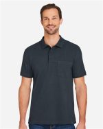 Harriton M205P - Men's Valiant Cotton Snag Protect Pocket Polo