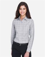 Devon & Jones DG520W - Women's Crown Collection® Glen Plaid Woven Dress Shirt