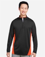 Harriton M786 - Men's Flash Snag Protection Plus IL Colorblock Quarter-Zip Pullover