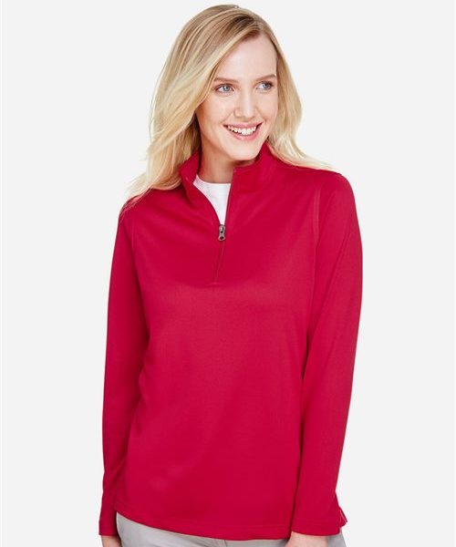 Harriton M748W - Women's Advantage Snag Protection Plus Quarter-Zip Pullover
