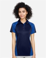 Harriton M385W - Women's Advantage Snag Protection Plus IL Colorblock Polo