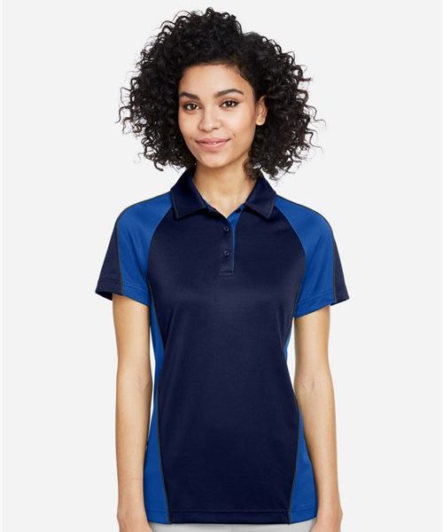 Harriton M385W - Women's Advantage Snag Protection Plus IL Colorblock Polo