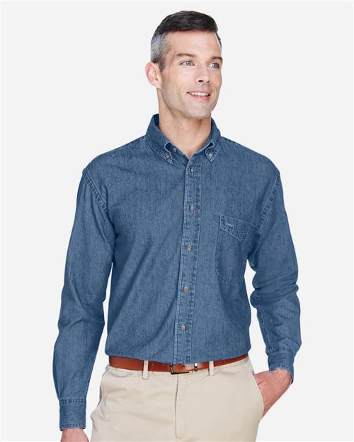 13964_fm Harriton M550 - Men's Denim Shirt - Image 1