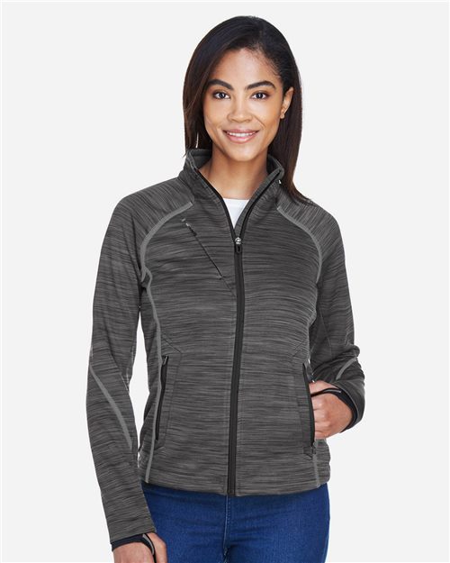 14064_fm North End 78697 - Women's Flux Mélange Bonded Fleece Jacket - Image 1
