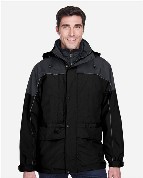 14068_fm North End 88006 - Men's 3-in-1 Two-Tone Parka - Image 1
