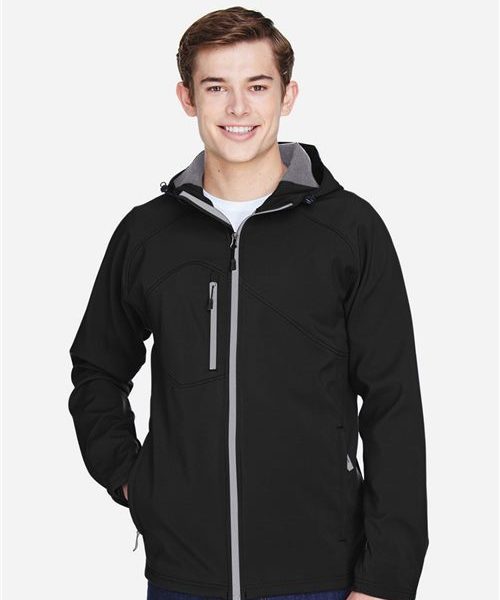 North End 88166 - Men's Prospect Two-Layer Fleece Bonded Soft Shell Hooded Jacket
