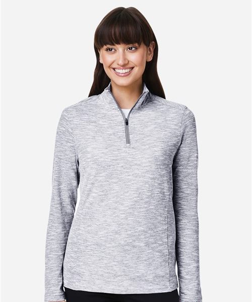 North End NE415W - Women's Eclipse Jacquard Quarter-Zip Pullover
