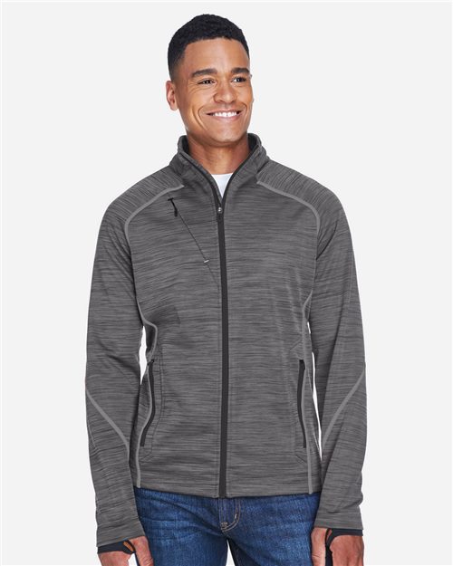 14085_fm North End 88697 - Men's Flux Mélange Bonded Fleece Jacket - Image 1