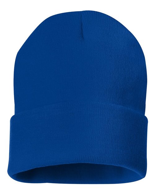 1411_fm Sportsman SP12 - 12" Solid Cuffed Beanie - Image 1