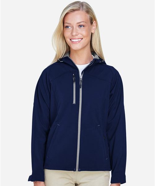 North End 78166 - Women's Prospect Two-Layer Fleece Bonded Soft Shell Hooded Jacket