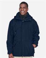 North End 88007 - Men's 3-in-1 Parka with Dobby Trim