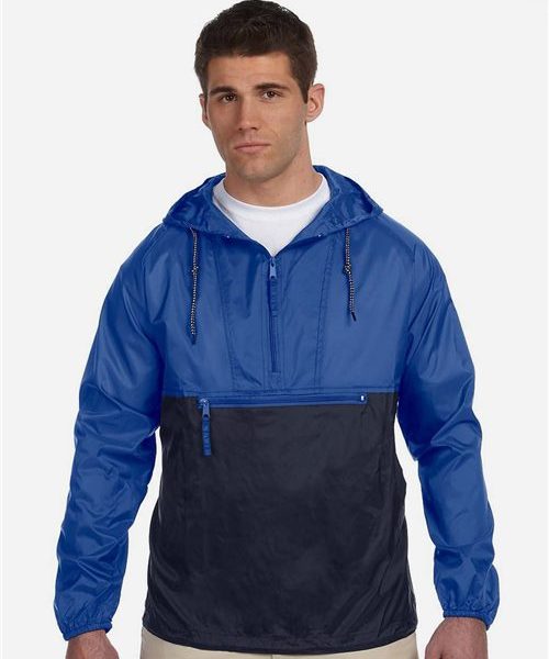Harriton M750 - Unisex Packable Hooded Nylon Jacket