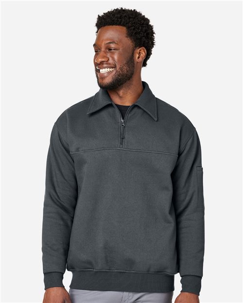 14183_fm Harriton M712 - Unisex ClimaBloc™ Heavyweight Tactical Quarter-Zip Pullover - Image 1