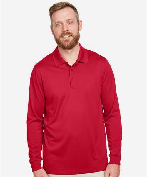 Harriton M348LT - Men's Tall Advantage Long Sleeve Snag Protection Plus IL Polo